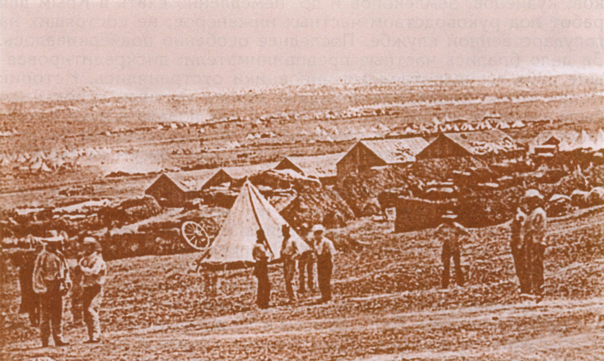 Английский лагерь. 1855 год. Фото Р. Фентона