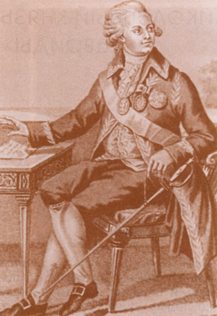 Князь Григорий Александрович Потемкин. Рисунок Г. Бозио. 1784 год